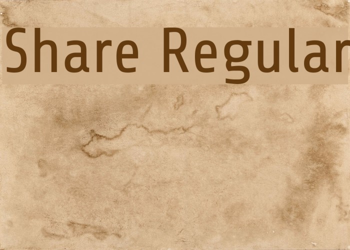 Share Regular Font examples