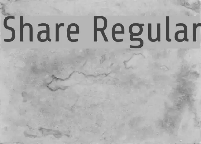 Share Regular Schriftart examples