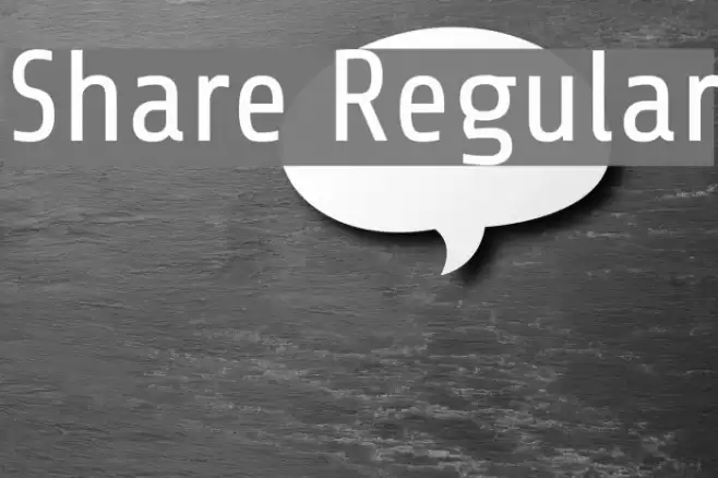 Share Regular Schriftart examples
