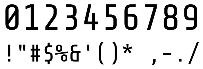 Share Tech Mono Font OTHER CHARS