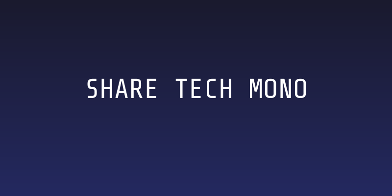 Share Tech Mono Social Header