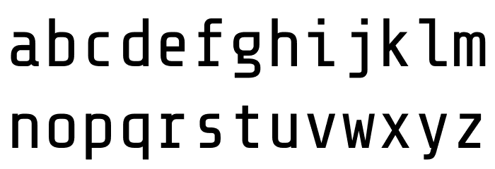 Share Tech Mono Font LOWERCASE