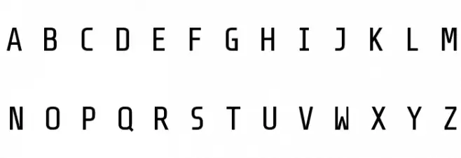 Share Tech Mono Schriftart Groß