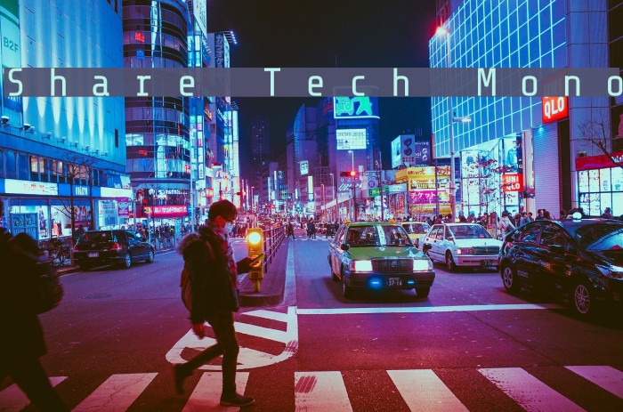 Share Tech Mono Font examples