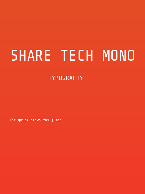 Share Tech Mono Poster