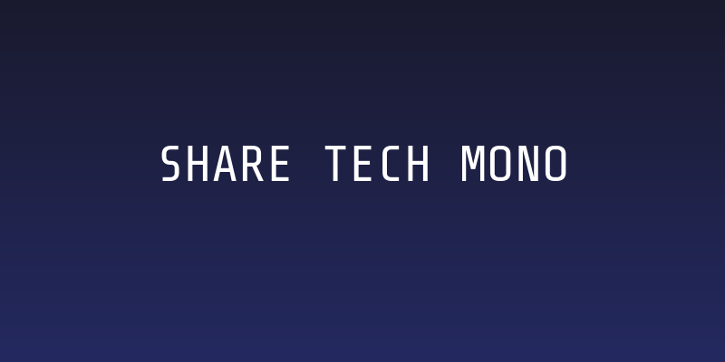 Share Tech Mono Social Header