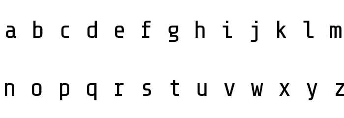 Share Tech Mono Font LOWERCASE