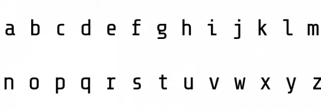 Share Tech Mono Font LOWERCASE