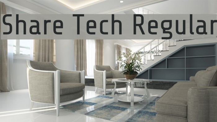 Share Tech Regular Font examples