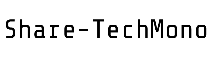 Share-TechMono  Frei Schriftart Herunterladen