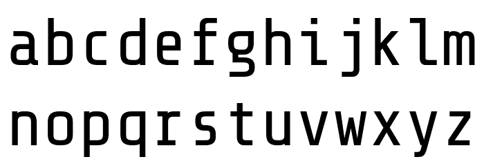 Share-TechMono Font LOWERCASE