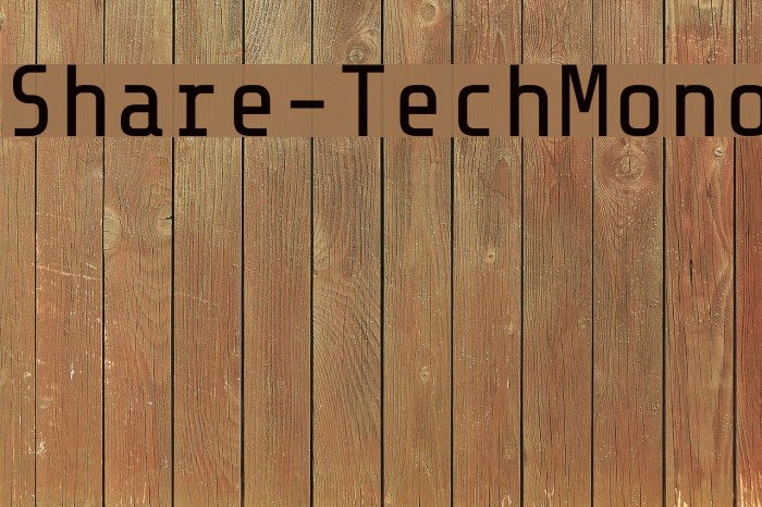 Share-TechMono Font examples