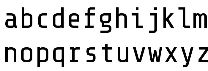 Share-TechMono Font LOWERCASE