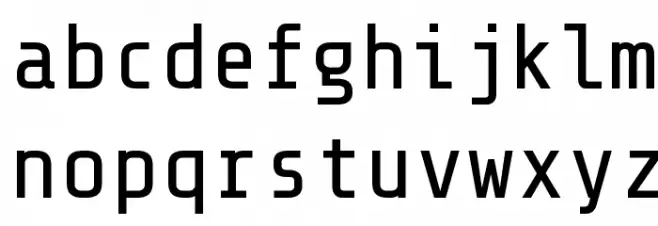 Share-TechMono Caratteri MINUSCOLO