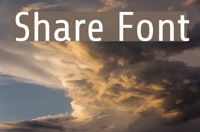 Share Font examples