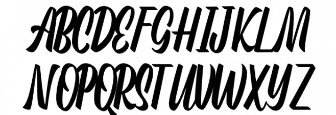 Sharely-Regular Schriftart Groß