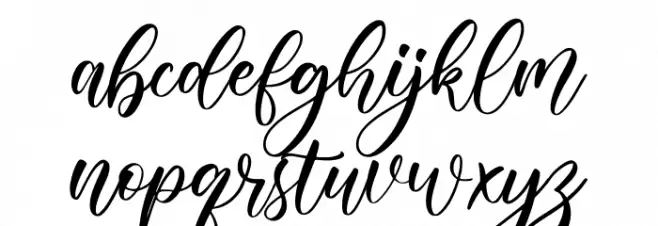 Sharila Schriftart Kleinbuchstaben