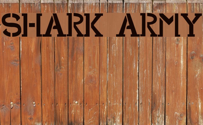 Shark Army Font examples
