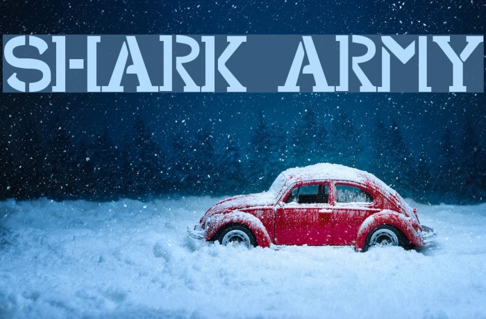 Shark Army Font examples