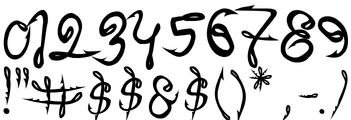 Shark Attack Font OTHER CHARS
