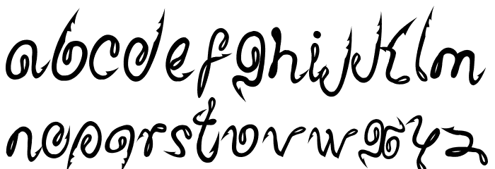 Shark Attack Font LOWERCASE