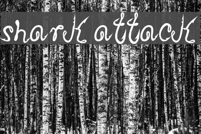 Shark Attack Font examples