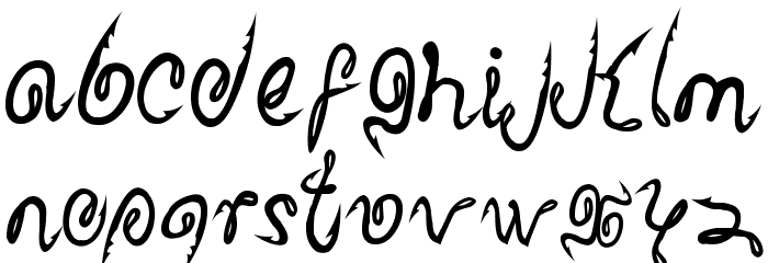 Shark Attack Font LOWERCASE