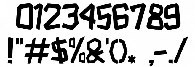 Shark Crash Font OTHER CHARS