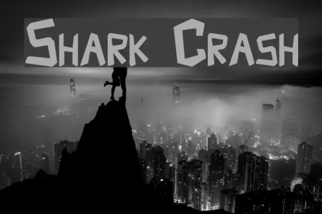 Shark Crash Font examples
