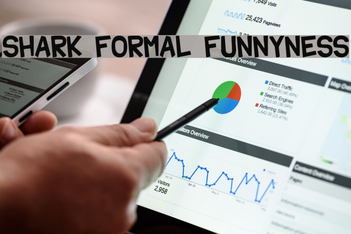 Shark Formal Funnyness Font examples