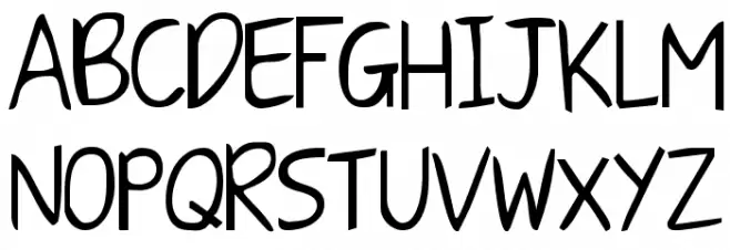 Shark HandWritten ABC 字体 大写