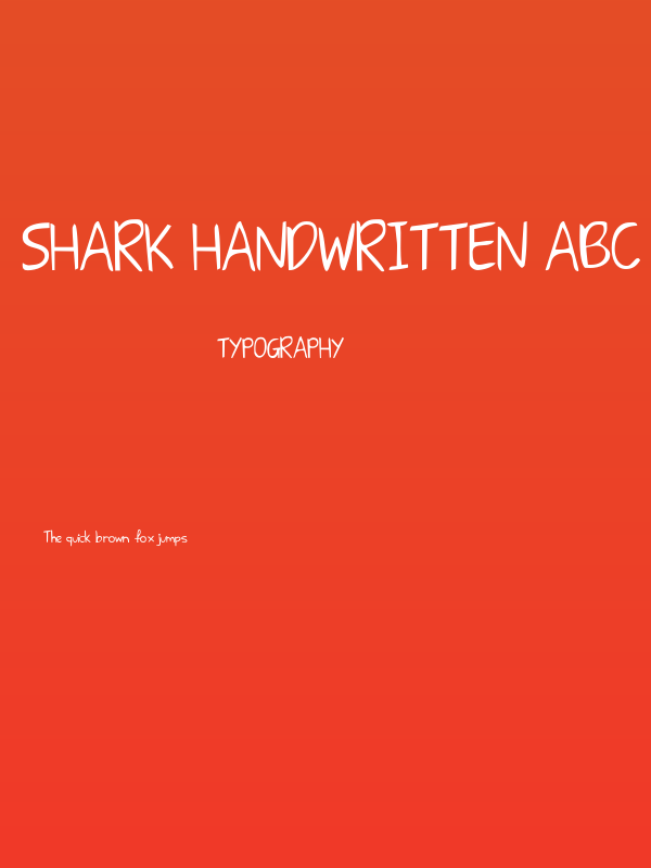 Shark HandWritten ABC Poster