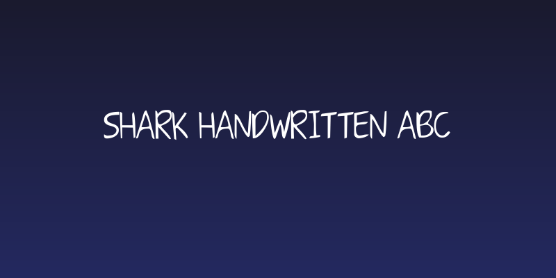 Shark HandWritten ABC Social Header