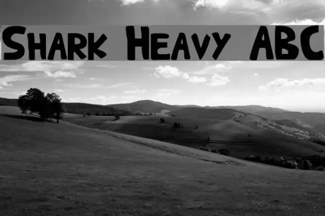 Shark Heavy ABC Fonte examples