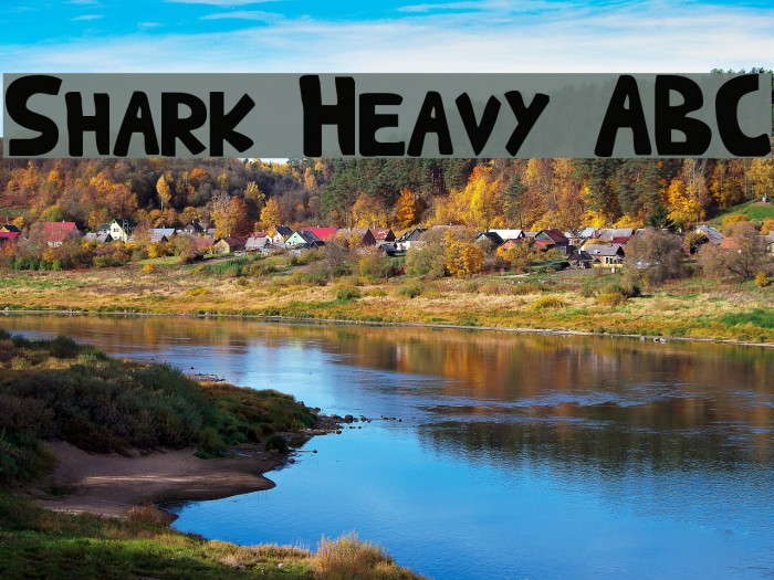 Shark Heavy ABC Font examples