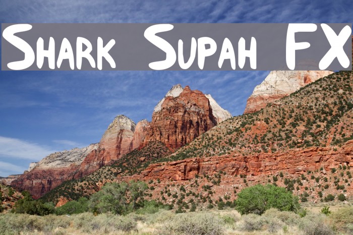 Shark Supah FX Font examples