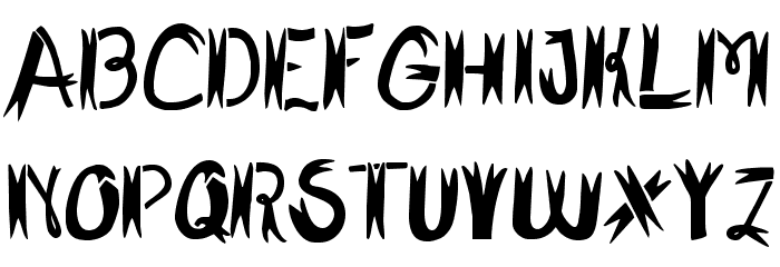 SharkFighter-Regular Font LOWERCASE