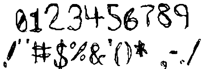Sharkscribble Font OTHER CHARS