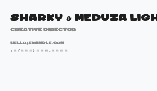 Sharky & Meduza Light_PersonalUseOnly Business Card