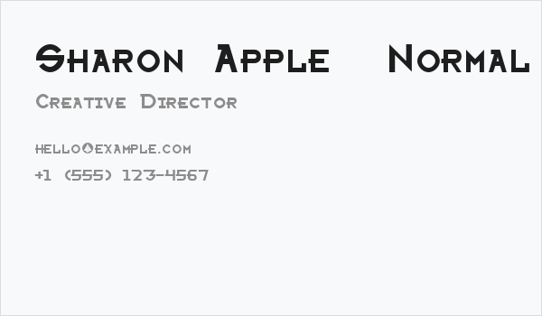 Sharon Apple  Normal Business Card