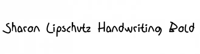 Sharon Lipschutz Handwriting Bold  नि: शुल्क फ़ॉन्ट्स डाउनलोड