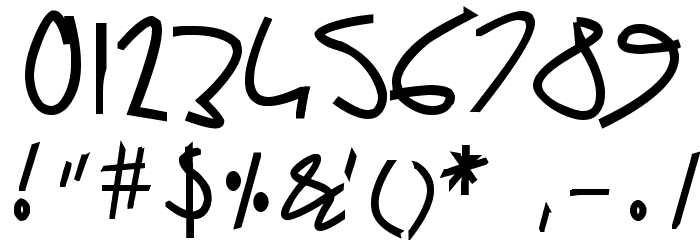 Sharon Lipschutz Handwriting Bold Font OTHER CHARS