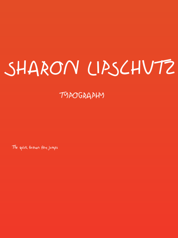 Sharon Lipschutz Handwriting Bold Poster