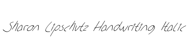 Sharon Lipschutz Handwriting Italic Font