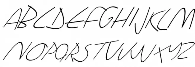 Sharon Lipschutz Handwriting Italic Polices MAJUSCULES