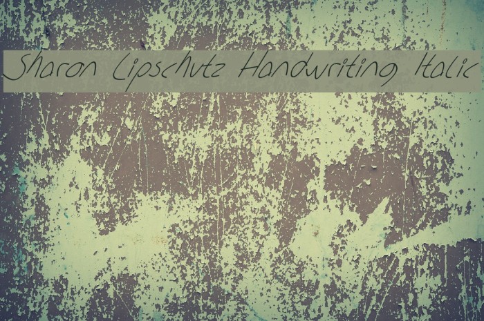 Sharon Lipschutz Handwriting Italic Font examples