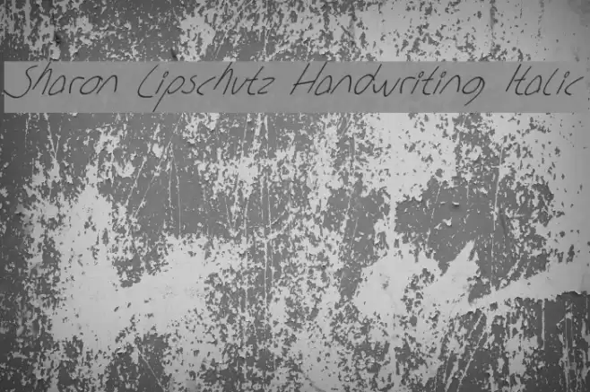 Sharon Lipschutz Handwriting Italic Schriftart examples