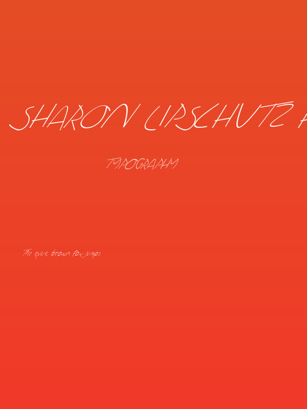 Sharon Lipschutz Handwriting Italic Poster