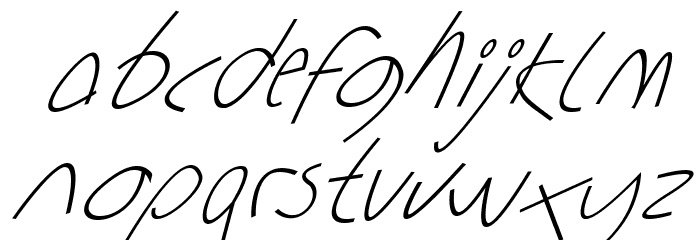 Sharon Lipschutz Handwriting Italic Font LOWERCASE