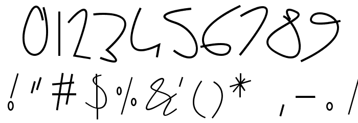 Sharon Lipschutz Handwriting Font OTHER CHARS